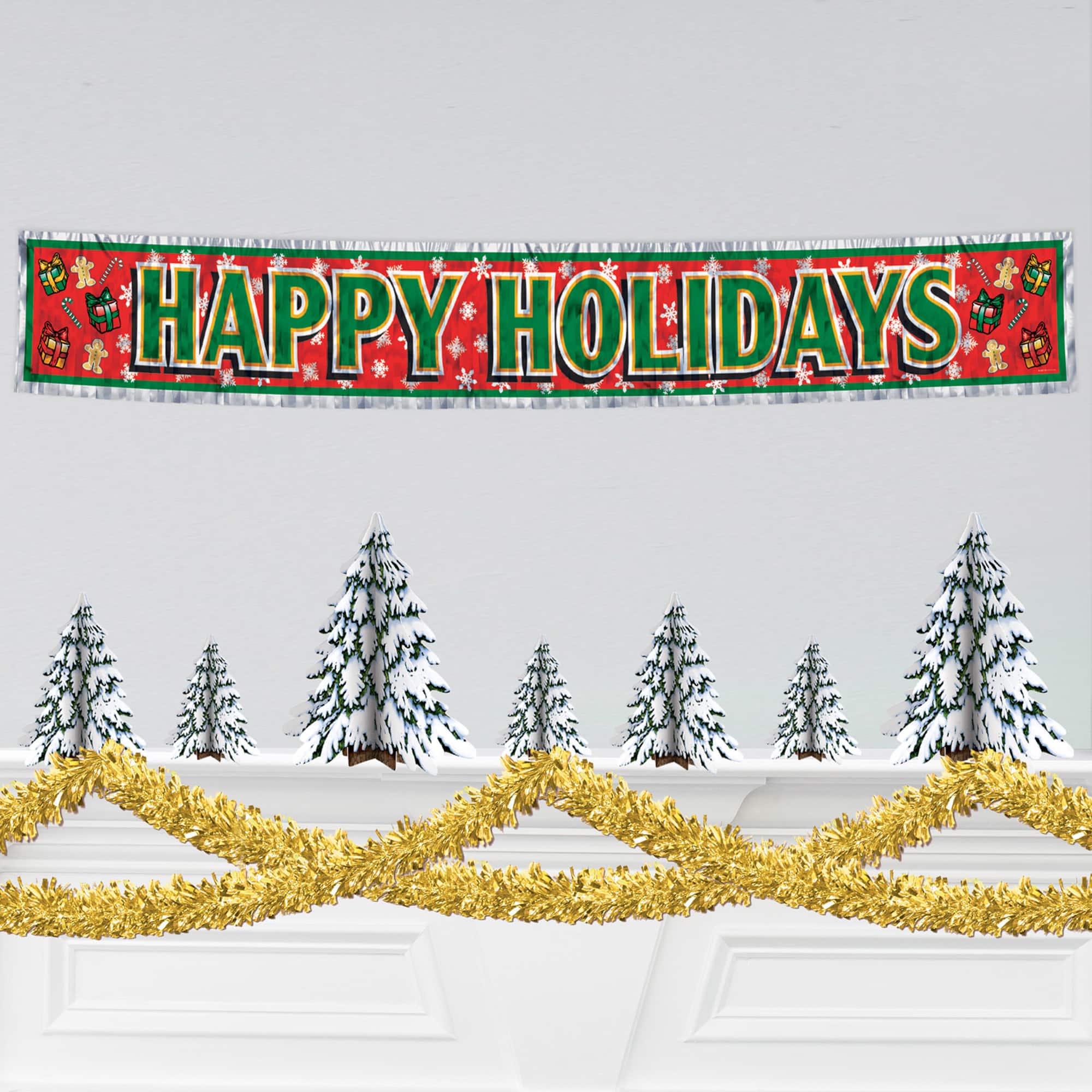 Beistle 15ft. Gold Metallic Festooning Garland